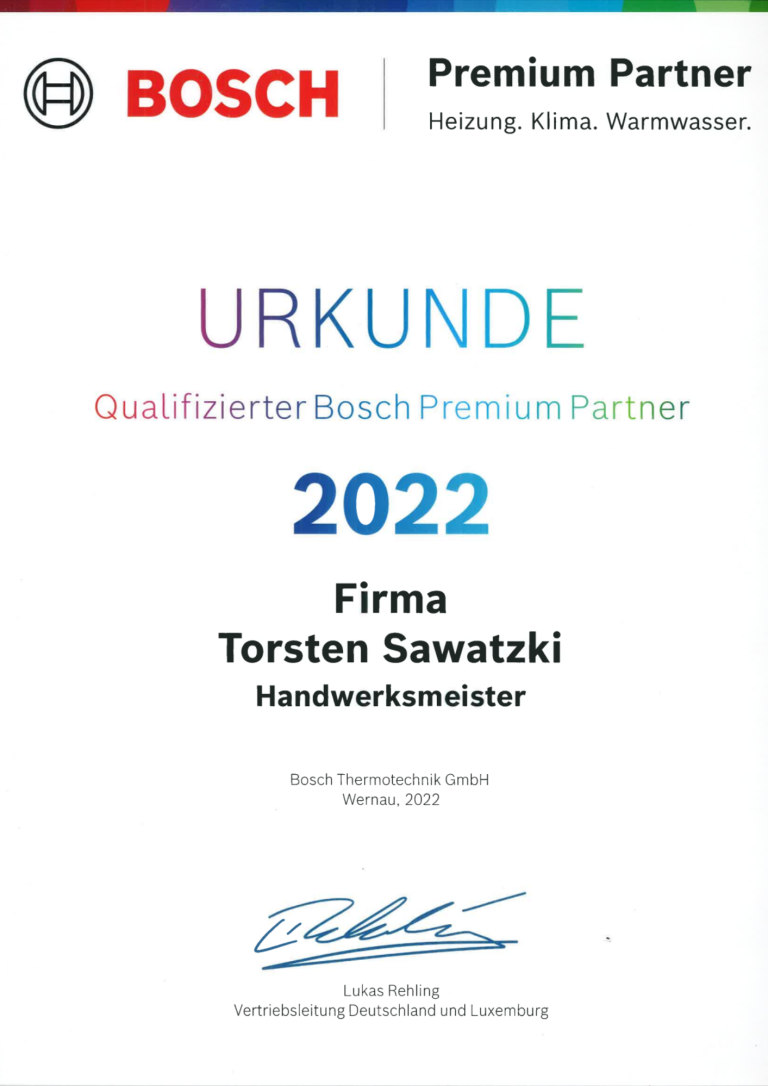 Bosch Premium Partner Torsten Sawatzki Handwerksmeister